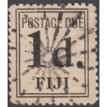 STAMPS FIJI : 1917 Postage Due, 1d black, fine used, SG D5b.