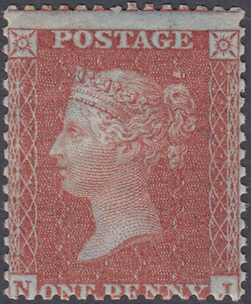 GREAT BRITAIN STAMPS : 1855 1d Red Brown, Perf 14 Large Crown,