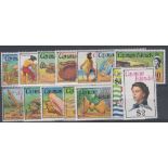 STAMPS CAYMAN : 1974 QEII definitive set of 14, U/M (SG 346-419).