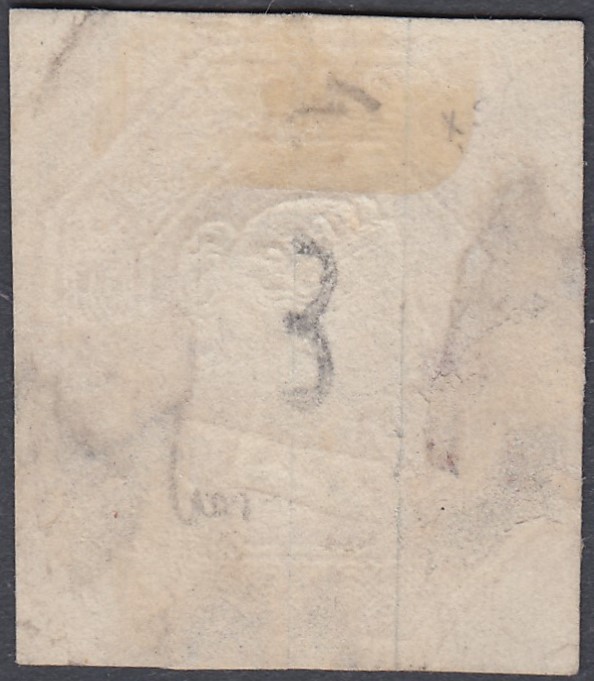 GREAT BRITAIN STAMPS : 1847 10d Embossed, fine three margin example with a light numeral postmark, - Bild 2 aus 2