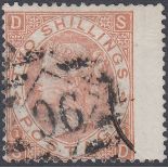 GREAT BRITAIN STAMPS : 1880 2/- Brown (lettered SD), fine used with London District numeral,