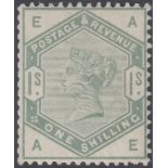 GREAT BRITAIN STAMPS : 1884 1/- Dull Green lettered AE,