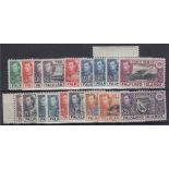 STAMPS FALKLANDS : 1938 GVI pictorial set of 18, fine U/M, SG 146-63.