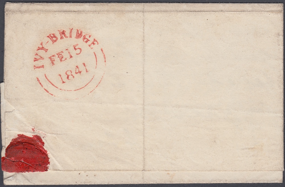 STAMPS : PENNY BLACK COVER : Plate 6 (CC) clear four margin example on complete wrapper , - Bild 2 aus 2