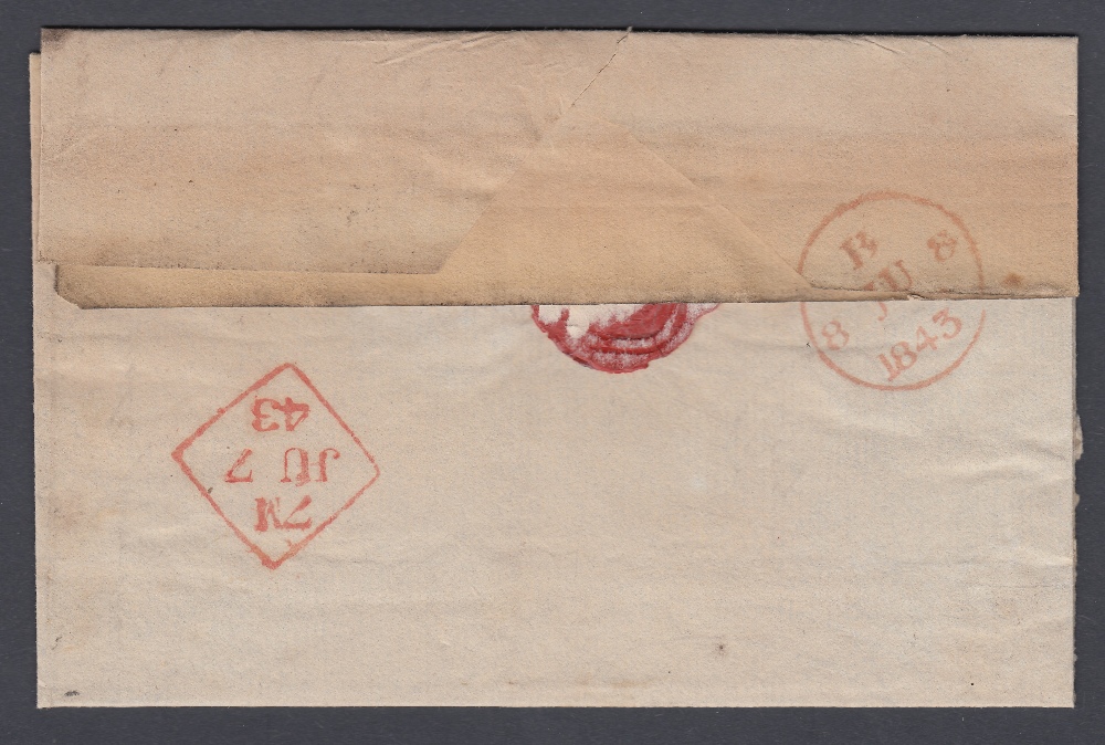 STAMPS POSTAL HISTORY : 1843 Imperf Penny Red plate 20 with TOP MARGIN INSCR, - Image 2 of 2