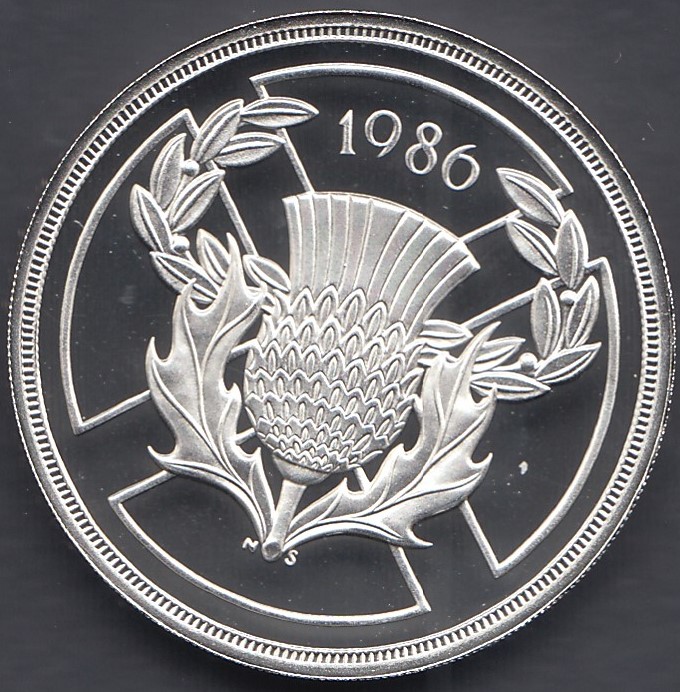 COINS : 1986 Commonwealth Games SILVER £2 coin in special display case - Image 2 of 2