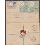 STAMPS : POSTAL HISTORY : 1907 registered envelope from Wellingore to Birmingham,