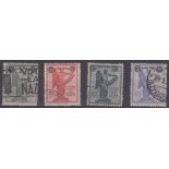 STAMPS ITALY : 1924 surcharged set of four, used, SG 161-64.