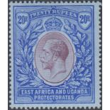 STAMPS KENYA : 1918 British East Africa 20r Purple and Blue,