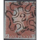 GREAT BRITAIN STAMPS : 1841 1d Red Brown,