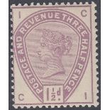 GREAT BRITAIN STAMPS : 1884 1 1/2d Lilac lettered CI,