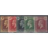 STAMPS CAYMAN : 1921 GV lightly M/M set of five, SG 60-67.