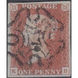 GREAT BRITAIN STAMPS : 1841 1d Red Plate