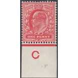 GREAT BRITAIN STAMPS : 1902 1d Scarlet,