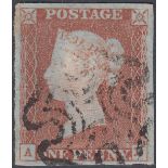 GREAT BRITAIN STAMPS : 1841 1d Red Brown