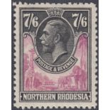 STAMPS : NORTHERN RHODESIA 1925 7/6 Rose Purple and Black,