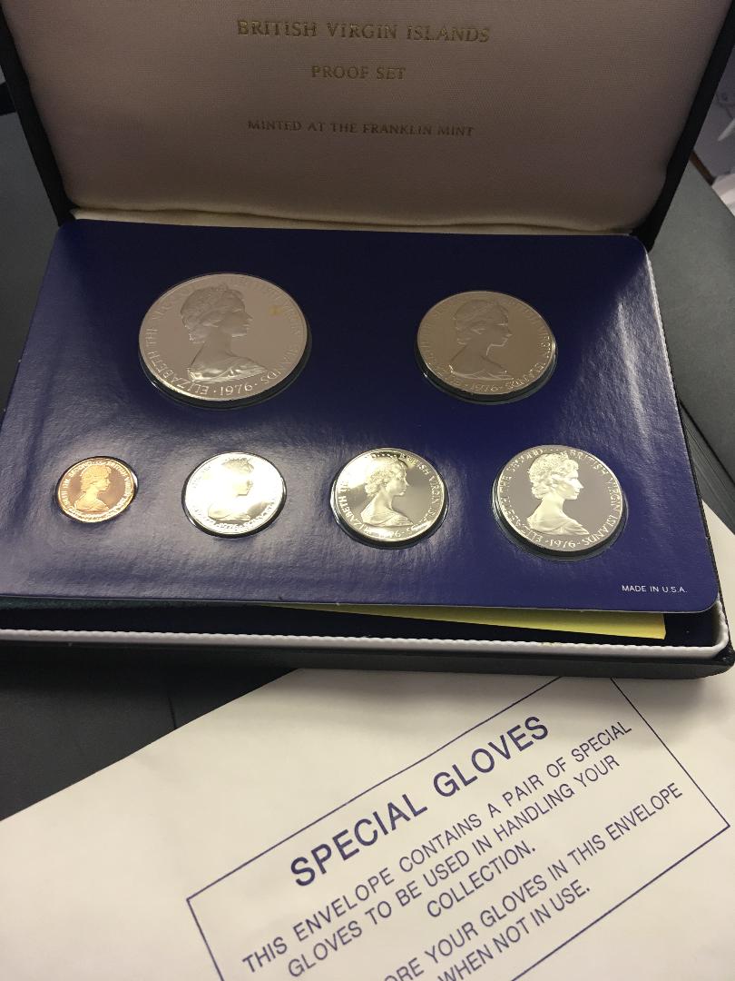 COINS : 1976 British Virgin Islands Proof Coin set in special case