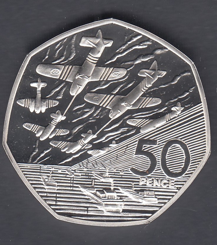 COINS : 1994 D Day silver proof 50p in Royal Mint display box - Image 2 of 2