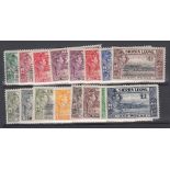 STAMPS SIERRA LEONE : 1938 George VI fine M/M set of 16, SG 188-200.