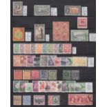 STAMPS : BRITISH COMMONWEALTH, stock page with various mint & used issues. Some useful stamps.