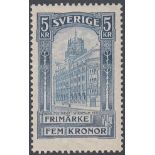 STAMPS SWEDEN : 1903 5k Post Office issue mounted mint, SG 57.