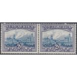 STAMPS SOUTH AFRICA : 1938 2d blue and violet, fine lightly M/M pair, SG 58.