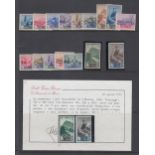 STAMPS SAN MARINO : 1949-50 Views, set of 16 U/M, top two values with Diena certificate, SG 374-87.