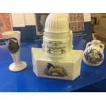 1924 Wembley Exhibition, three Crested China items. St Pauls and two vases.