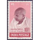 STAMPS INDIA : 1948 Gandhi 10r purple-br