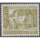 STAMPS GERMANY : 1954 70pf yellow-olive