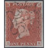 GREAT BRITAIN STAMPS : 1841 1d Red lette