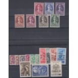 STAMPS BELGIUM : Two small stockcards wi