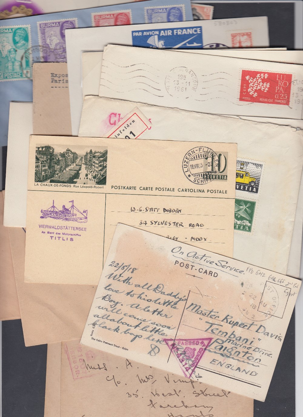 POSTAL HISTORY : WORLD, small batch of v