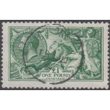 GREAT BRITAIN STAMPS : 1913 £1 Green, ve