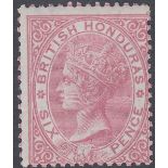 STAMPS BRITISH HONDURAS : 1865 6d Rose N