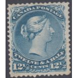 STAMPS CANADA : 1868 12 1/2c Bright Blue