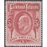 STAMPS FALKLANDS : 1904 5/- Red, lightly