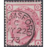 GREAT BRITAIN STAMPS : 1873 3d Rose plat