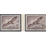 STAMPS AUSTRIA : 1950 AIR, 5s chocolate