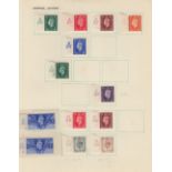 GREAT BRITAIN STAMPS : GVI mounted mint control singles and vertical strips of three,