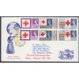 FIRST DAY COVER 1963 Red Cross phos and non phos on same illustrated cover,