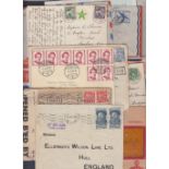 POSTAL HISTORY WORLD, various covers or cards incl Registered, censor, airmail items etc.