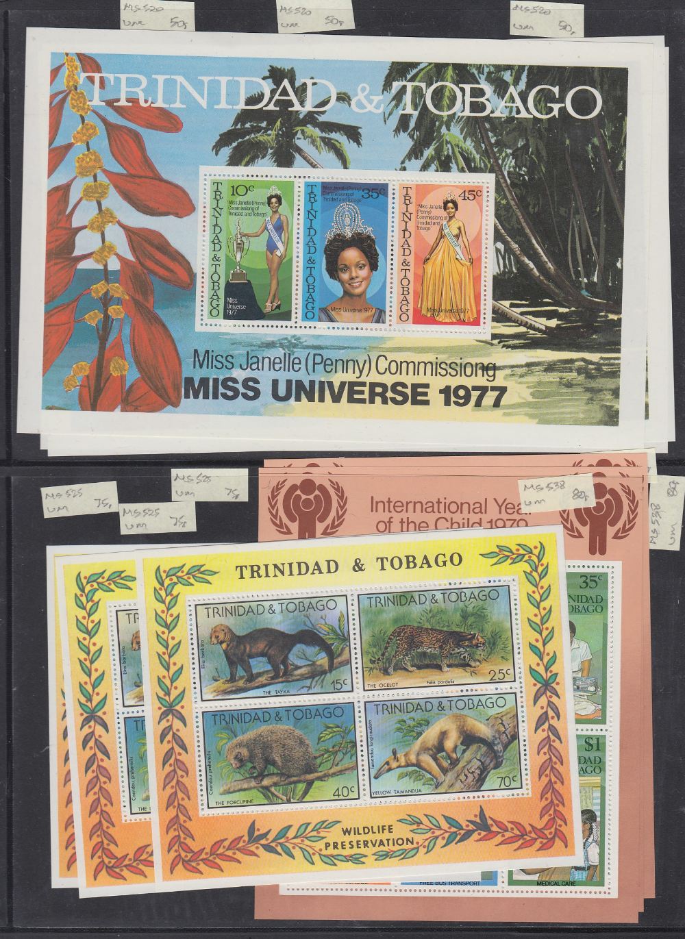 TRINIDAD AND TABAGO STAMPS Early to moderns ex-dealers stock on 29 stock pages, mint and used, - Image 2 of 3