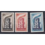 LUXEMBOURG STAMPS 1956 Europa set mounted mint SG 609-611 Cat £702.