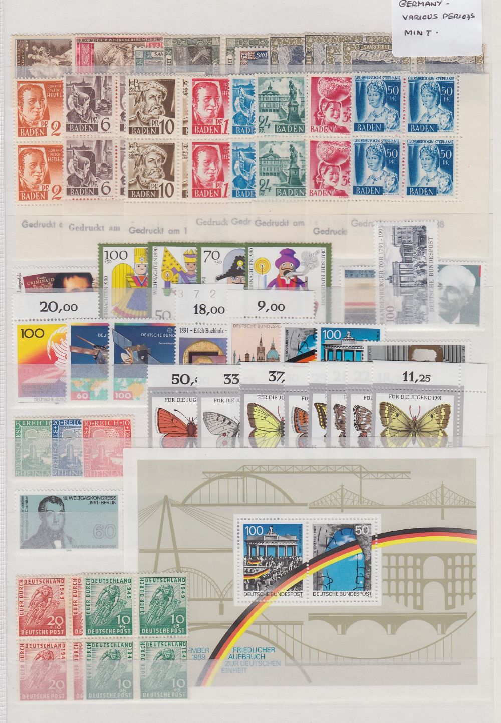 GERMANY STAMPS Various ex-dealers accumulation on stock & album pages, incl better miniature sheets, - Image 3 of 4