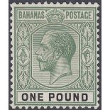 BAHAMAS STAMPS 1926 £1 Green and Black,