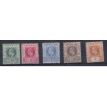 CAYMAN STAMPS EDVII defin set to 1/- mounted mint