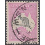 AUSTRALIA STAMPS : 1915 10/- Grey and Bright Aniline Pink,