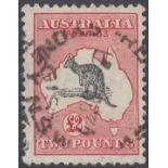 AUSTRALIA STAMPS : 1930 £2 Black and Rose,