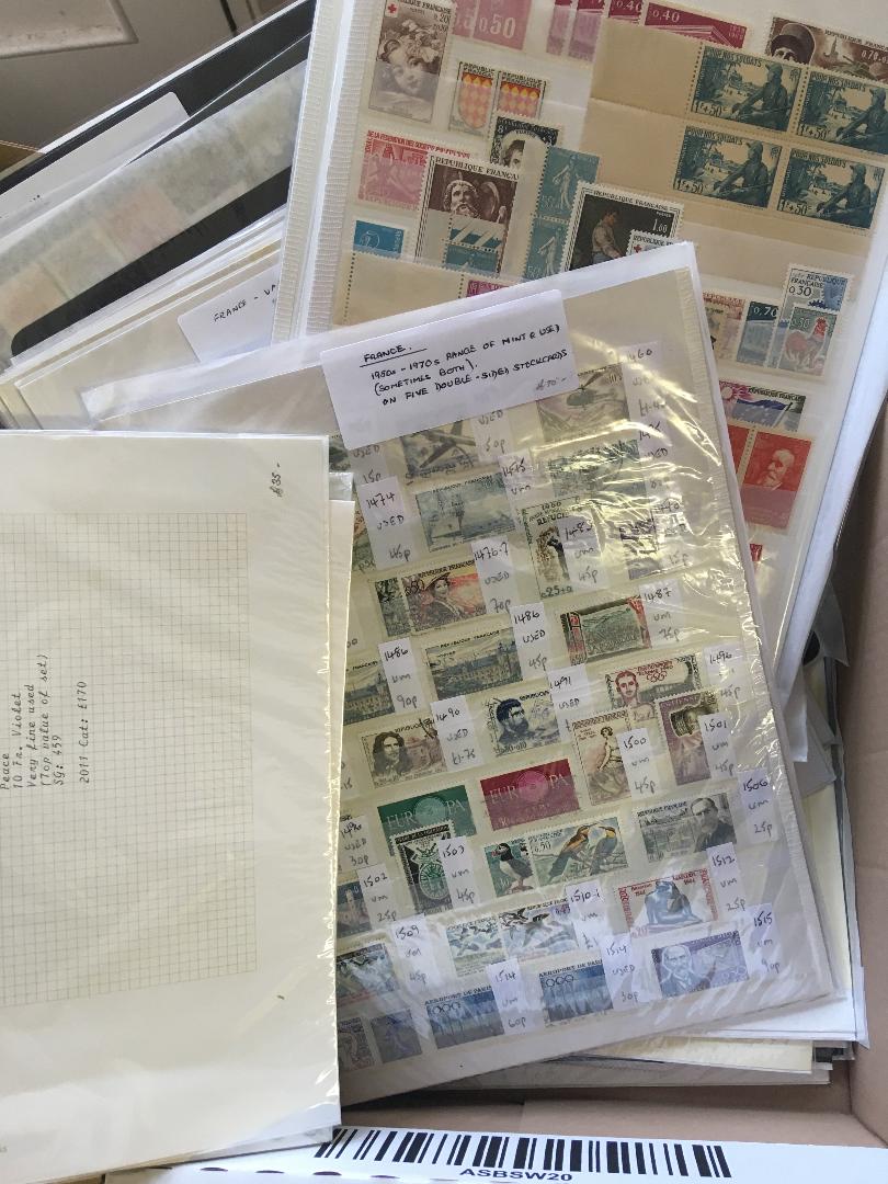 STAMPS EUROPE, ex-dealers part stock of better items and accumulations on stock pages.